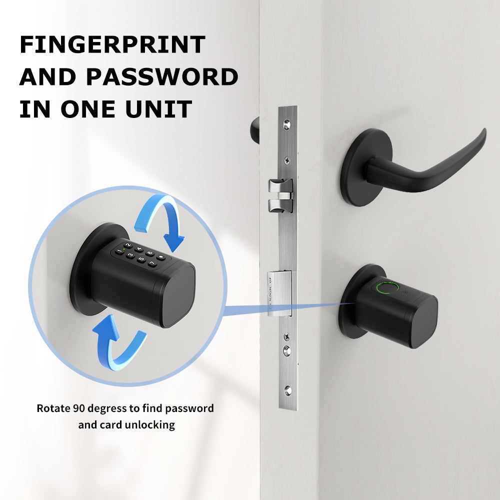 Hiwink Smart Door Lock Aluminum Alloy/Brass Smart Lock Silver/Black Fingerprint Door Lock APP/Card/Password/Key Multi-way Access