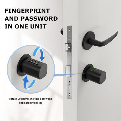 Hiwink Smart Door Lock Aluminum Alloy/Brass Smart Lock Silver/Black Fingerprint Door Lock APP/Card/Password/Key Multi-way Access