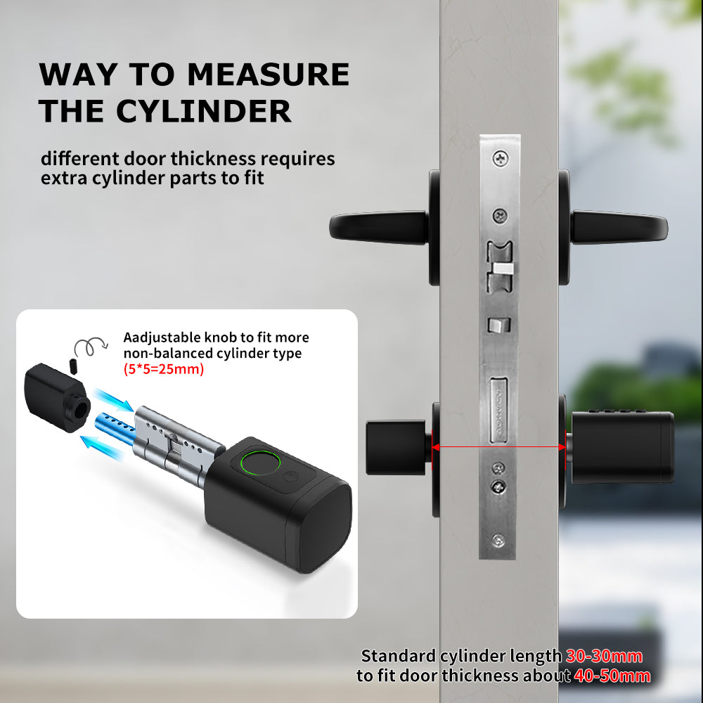 Hiwink Smart Door Lock Aluminum Alloy/Brass Smart Lock Silver/Black Fingerprint Door Lock APP/Card/Password/Key Multi-way Access