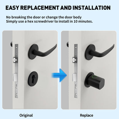 Hiwink Smart Door Lock Aluminum Alloy/Brass Smart Lock Silver/Black Fingerprint Door Lock APP/Card/Password/Key Multi-way Access